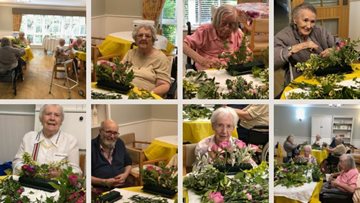 Northumberland care home host flower arranging activity
